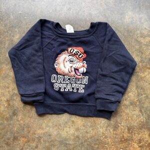 Vintage Oregon State Beavers Kids Sweatshirt Navy Blue Collegiate Pacific 2-4